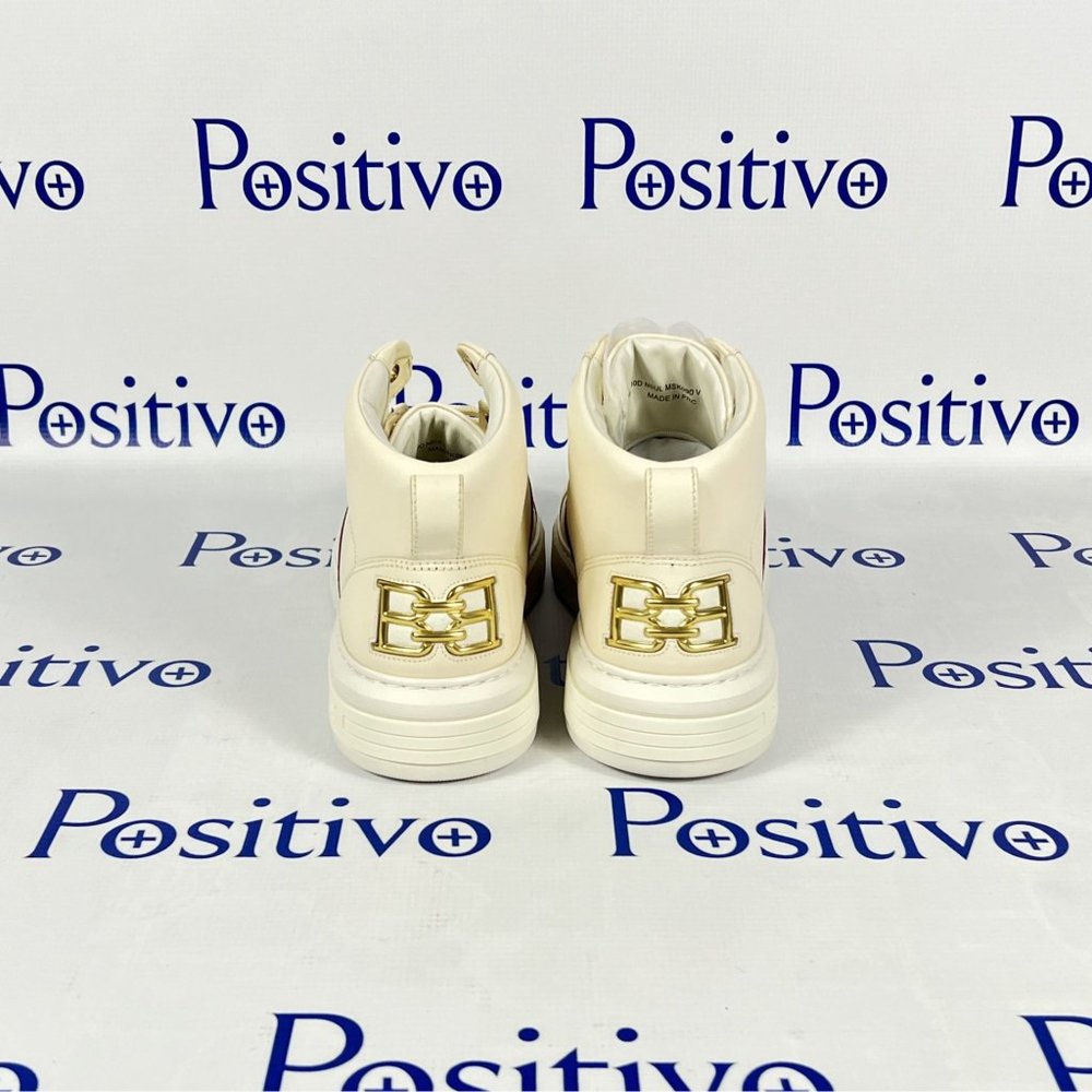 Bally Meson Bone Mid Top Leather Sneakers US 11 - Picture 6 of 9